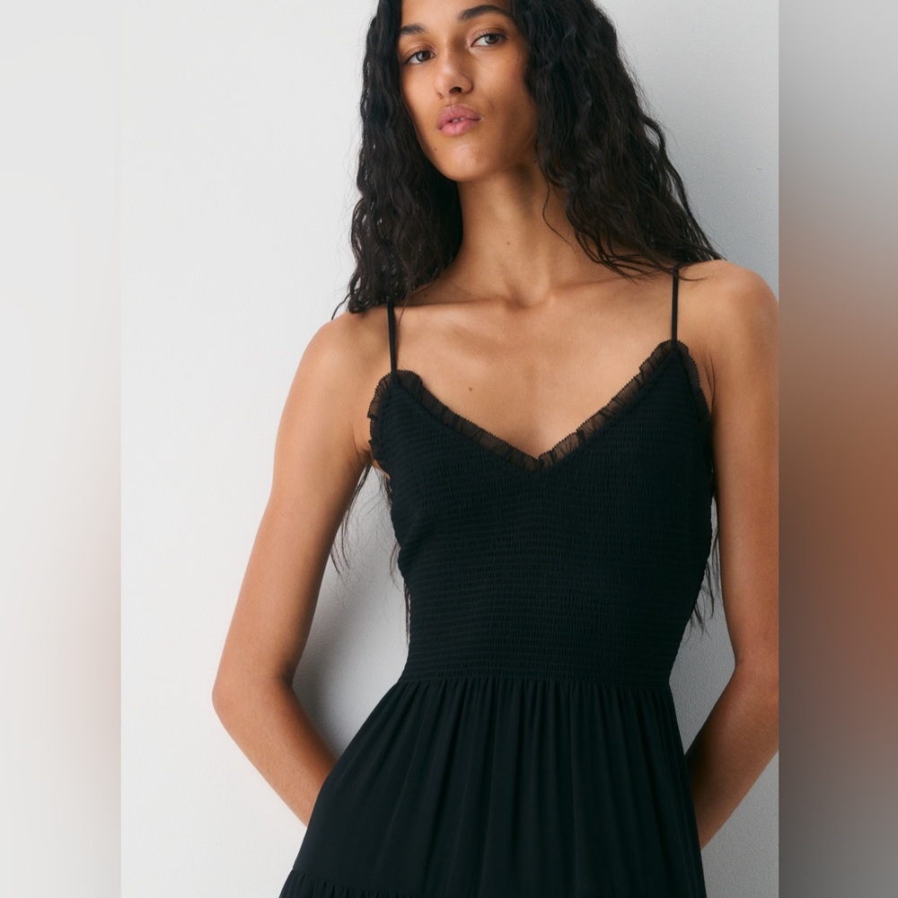 Aritzia Wilfred Tuberose Midi Dress Black- Size S - Picture 4 of 14